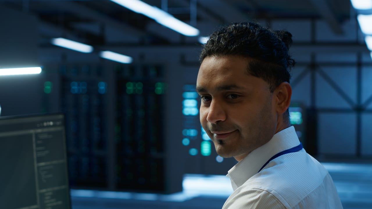 IT specialist maintaining and securing website hosting infrastructure